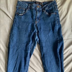 dark washed fashion nova jeans
